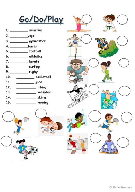 Playing Sports Worksheet 的图像结果