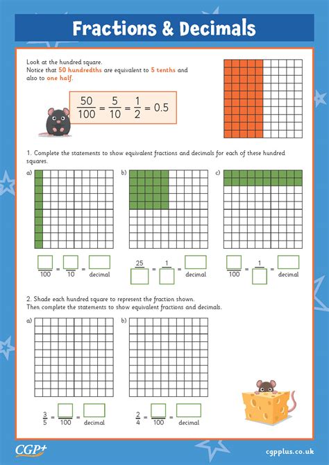 Equivalent Fractions And Decimals Worksheets Equivalent Fractions