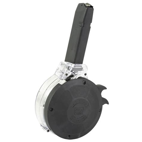 KCI Drum Magazine 40 Smith & Wesson, Black, For Glock 22/23/27, 50rd ...