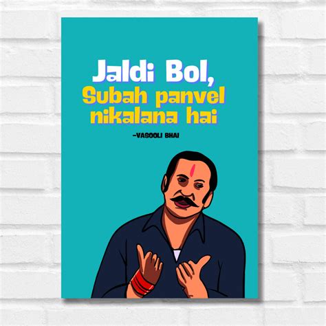 Golmaal Vasooli Bhai Funny Movie Quote Framed Poster Canvas Photo Frame ...