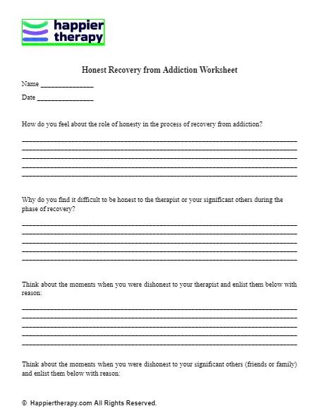 Image result for Your Recovery Tool Box Worksheet