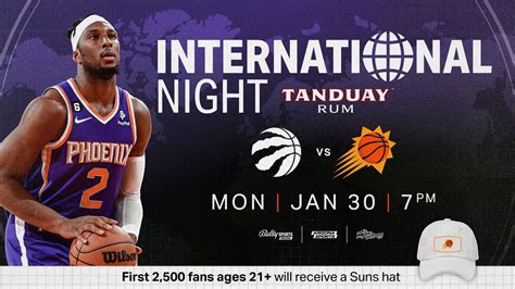 PHOENIX SUNS CELEBRATING INTERNATIONAL NIGHT PRESENTED BY TANDUAY RUM ...