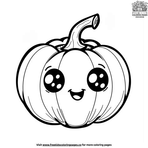 Charming Cute Pumpkin Coloring Pages