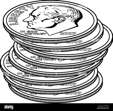 Us coins picture Stock Vector Images - Alamy