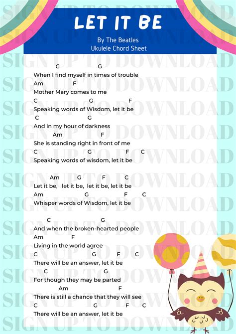 Image result for Let It Be Ukulele Tutorial