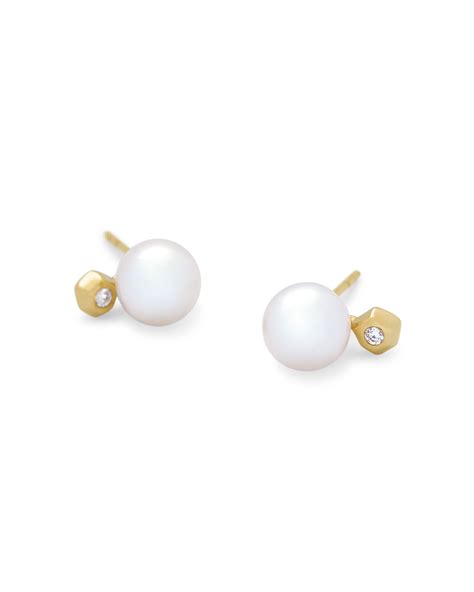White Pearl Earrings
