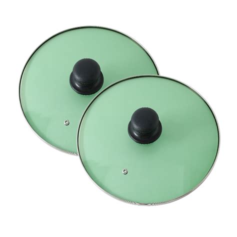 Buy Pack of 2 Toughened Glass Pot Lids | 26 cm | Green – GlobalBees Shop