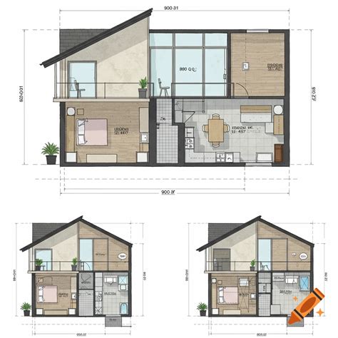 A 2D top-down floor plan for a 1-story Bloxburg house with garage ...