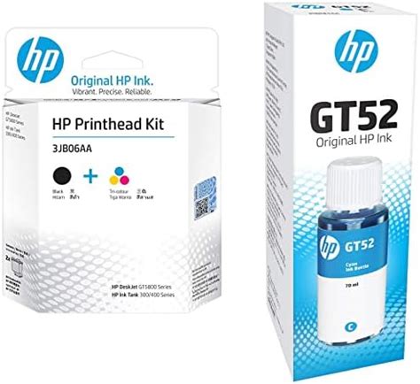 HP Black/Tri Color Combo Printhead DeskJet GT5810 / GT5820 Series, Ink ...