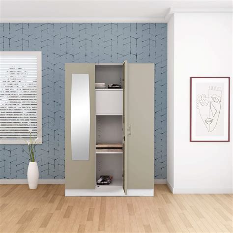 GODREJ INTERIO Slimline 3 Door Steel Almirah with Locker, Mirror in ...