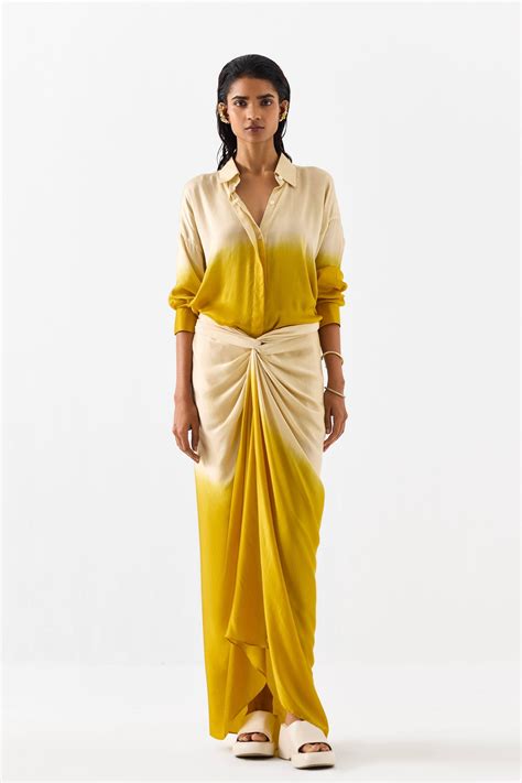 Studio Rigu - Dawn Draped Shirt Dress - Elahe