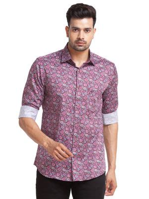 Buy ColorPlus Dark Red Shirt Online