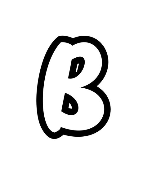 Bubble Letter B Printable