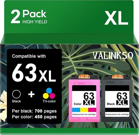 Amazon.com: Valinkso 63XL Ink Cartridge Combo Pack Replacement for HP ...
