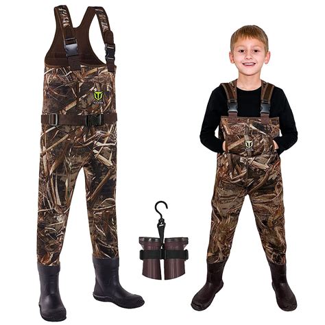 TIDEWE Chest Waders for Toddler & Children, Neoprene Waterproof Insulated Hunting & Fishing ...