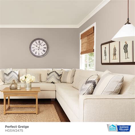 Sherwin Williams Perfect Greige Living Room | Baci Living Room