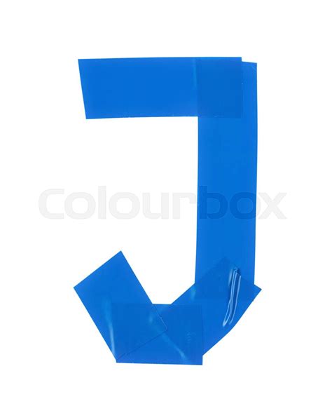 Letter J symbol made of insulating tape | Stock image | Colourbox