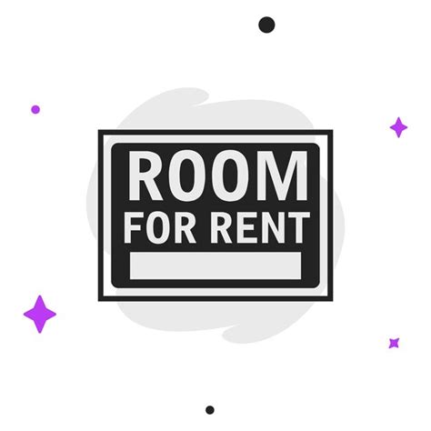 High quality modern and flat vector business icon of room for rent on ...