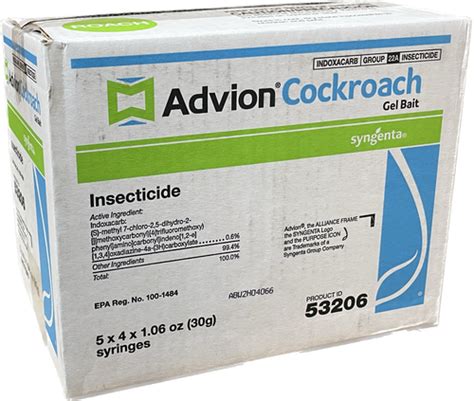 Buy GENUINE BOX of Syngenta Advion Roach Killer - 20 Tubes! - Cockroach ...