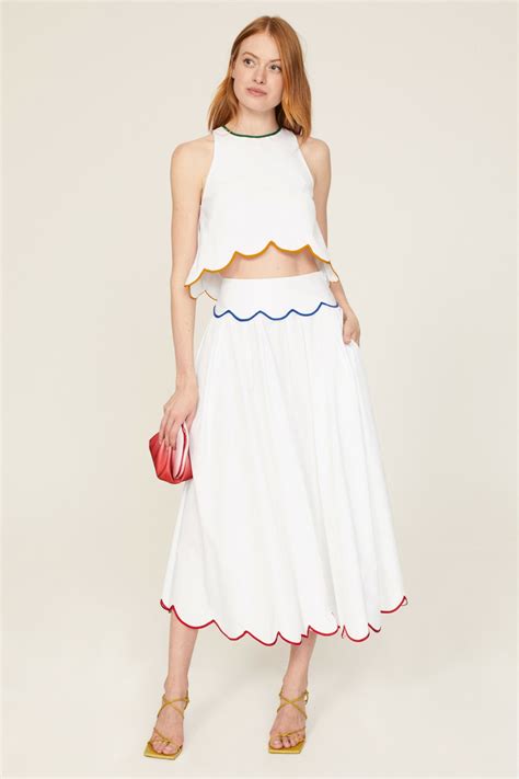 Scallop Hem Skirt by Rosie Assoulin | Rent the Runway