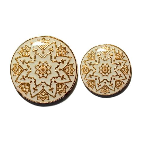 MR JHA CREATIONS Design Metal Buttons for Coat - White Color ( Set of ...