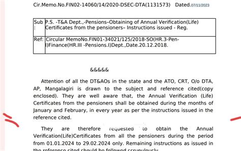 Submission of Pensioners Digital / Physical Annual Life Certificates ...