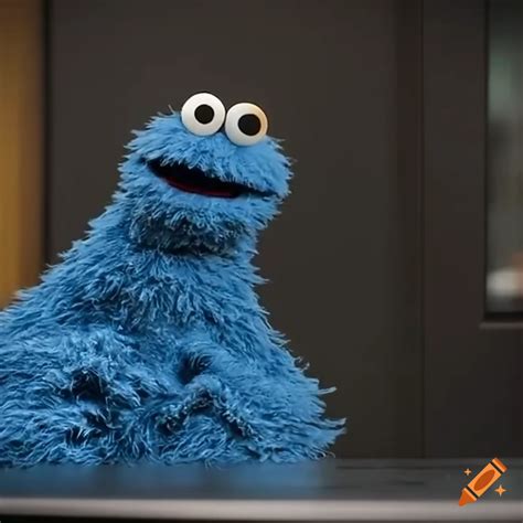 Cookie monster from sesame street with shaggy fur on Craiyon