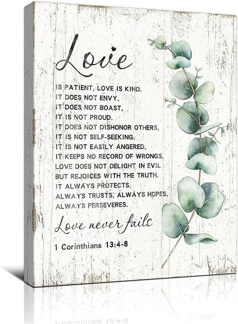 Inspirational Wall Art Love Is Patient Love Is Kind Wall Art ...