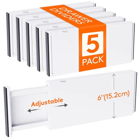 Lifewit 5 Pack Drawer Dividers Plastic 6 High 13 5 | Desertcart INDIA