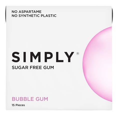 Simply Gumdental Gum Sugar Free Xylitol Chewing Gum Bubblegum Pack ...