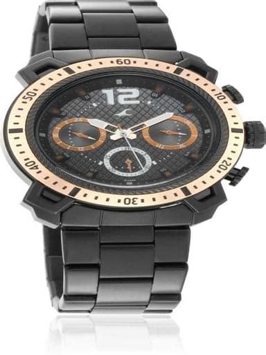 Fastrack All Nighters Black Dial Stainless Steel Strap Watch