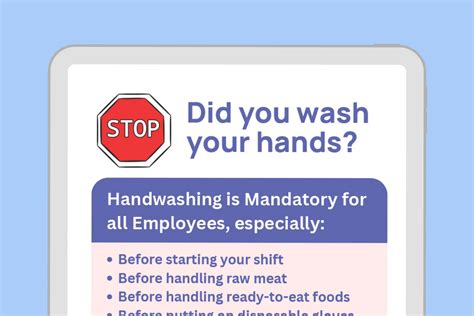 Hand Wash Signs For Restaurant | Free Tools by Xenia