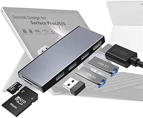 Surface Pro Docking Station for Surface Pro 6 Pro 5 Pro 4 with HDMI ...