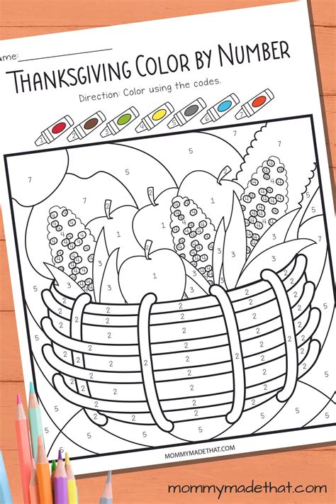 Turkey Coloring By Number Pages