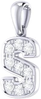 Buy TINY TIARAA shiny s letter pendant for women with cz 925 pure ...