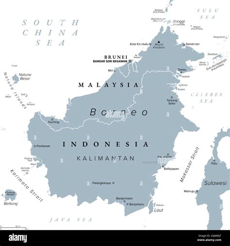 Borneo Island Map