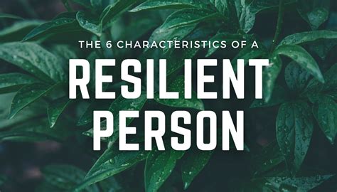 The 6 Characteristics Of A Resilient Person