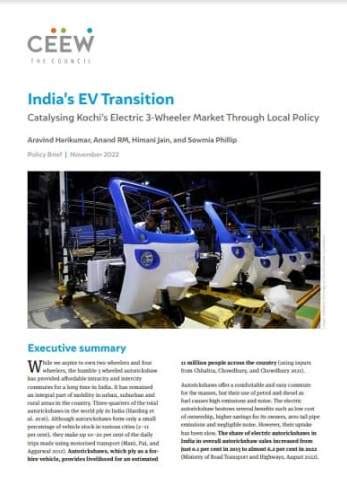 Impact of EV Transition on Indian Economy & Auto Industry | CEEW Report