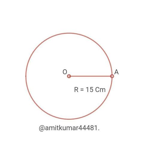 Find the area of circle of radius 15cm ( pie 3.14) - Brainly.in