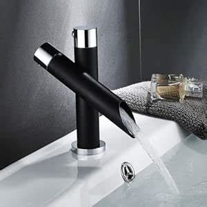 AQUAKART Black Faucet Stream Flow Basin Mixer Black, Brass Material ...