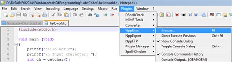 Image result for How to Run C Code in Notepad
