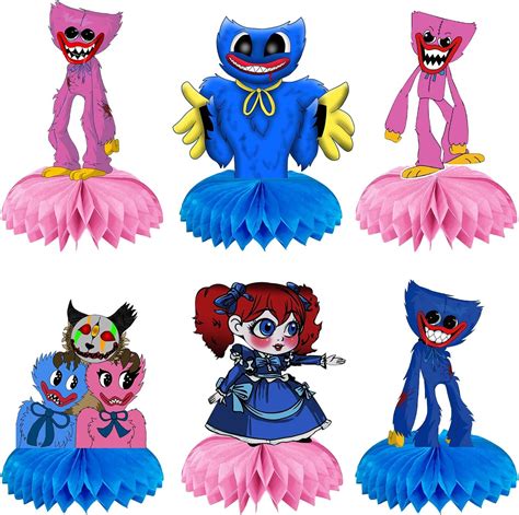 Buy Poppy Playtime Huggy Wuggys Birthday Party Supplies, 6pcs Huggy ...