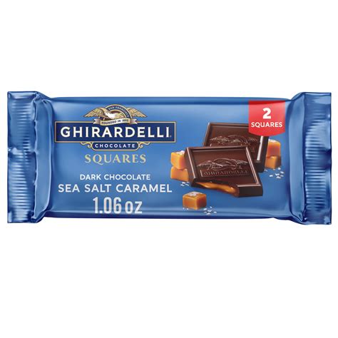 GHIRARDELLI Dark Chocolate Candy 2 SQUARES with Sea Salt Caramel ...
