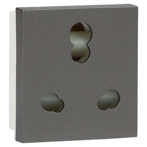 Buy Havells Coral Shuttered Socket 10A/25A Grey AHLKCXG251 Online at ...