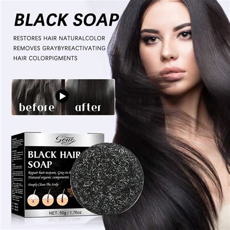 Black Hair Soap, Polygonum Multiflorum Camellia Oil Essence, Repair ...