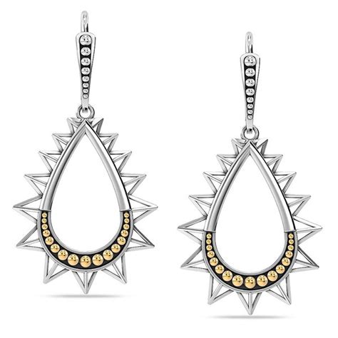 LeCalla - Buy 925 Sterling Silver 18K Gold-Plated Open Pyramid Drop ...