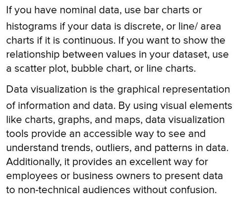 The list makes data more attractive and justify the statement and I ...