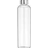 Amazon Brand - Solimo Borosilicate Glass Water Bottle, (Transparent ...