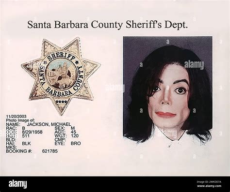 Michael jackson booking mugshot hi-res stock photography and images - Alamy