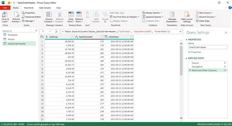 Excel Power Query SQL Statement 的图像结果